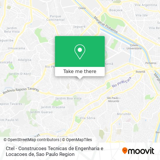 Mapa Ctel - Construcoes Tecnicas de Engenharia e Locacoes de