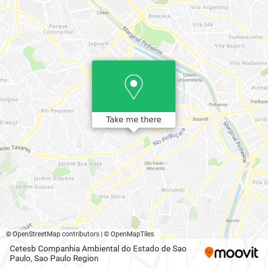 Cetesb Companhia Ambiental do Estado de Sao Paulo map