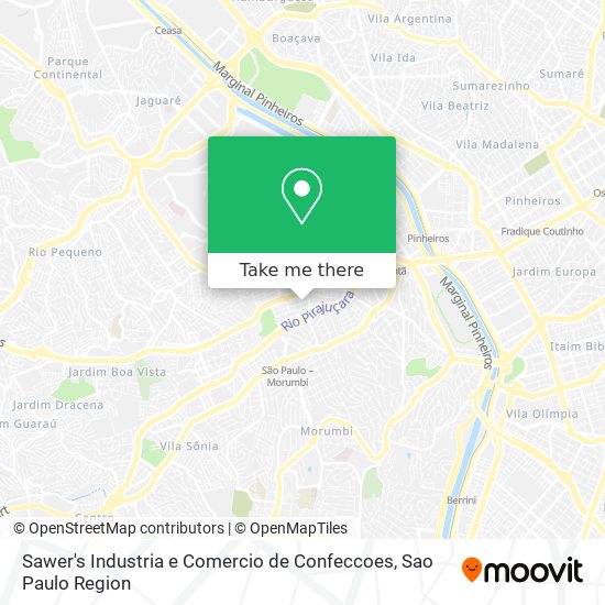Sawer's Industria e Comercio de Confeccoes map