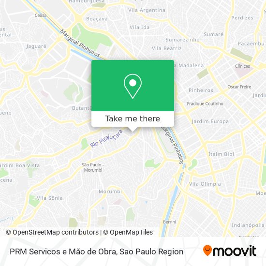 PRM Servicos e Mão de Obra map