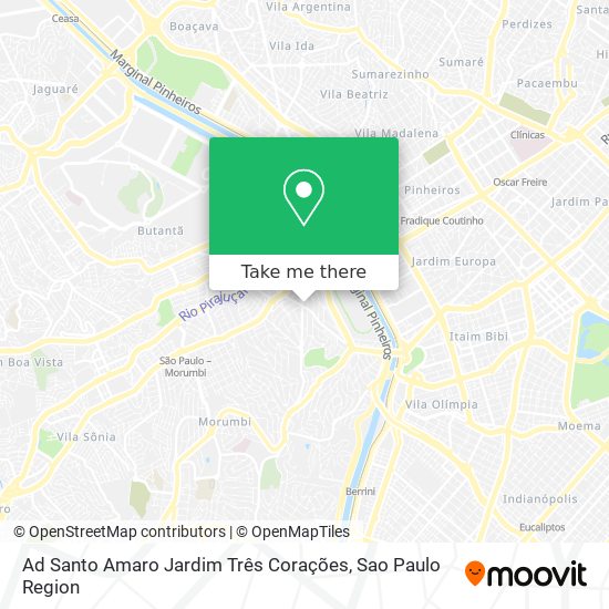Ad Santo Amaro Jardim Três Corações map