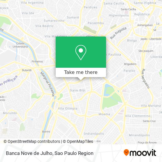 Banca Nove de Julho map