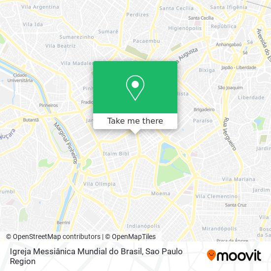 Mapa Igreja Messiânica Mundial do Brasil