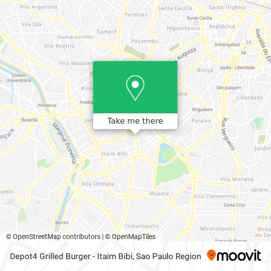 Mapa Depot4 Grilled Burger - Itaim Bibi