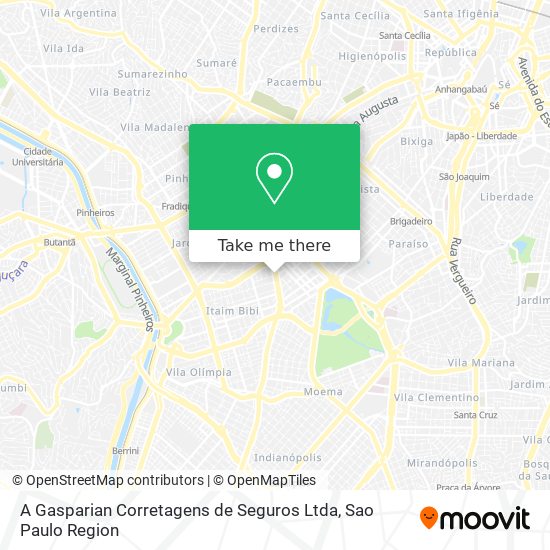 Mapa A Gasparian Corretagens de Seguros Ltda