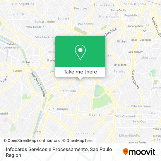 Mapa Infocards Servicos e Processamento