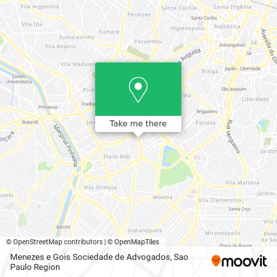 Mapa Menezes e Gois Sociedade de Advogados