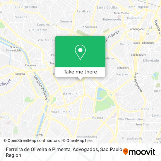 Ferreira de Oliveira e Pimenta, Advogados map