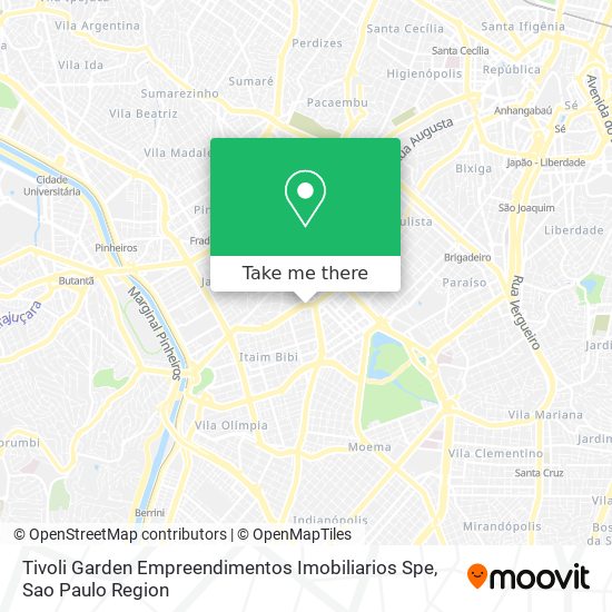 Tivoli Garden Empreendimentos Imobiliarios Spe map