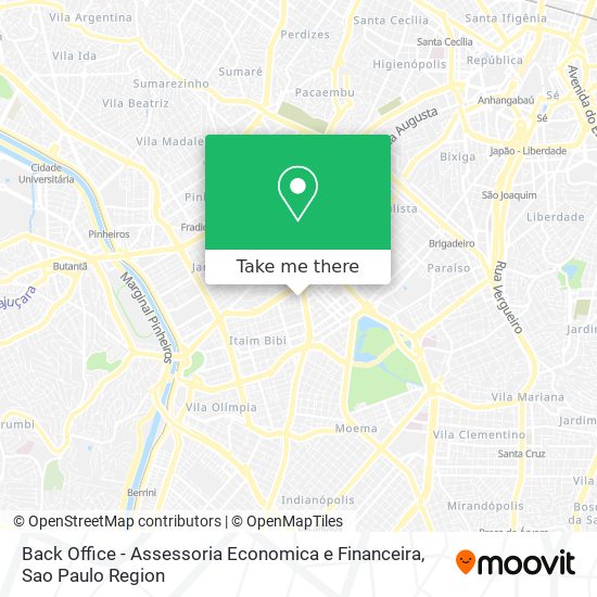 Back Office - Assessoria Economica e Financeira map