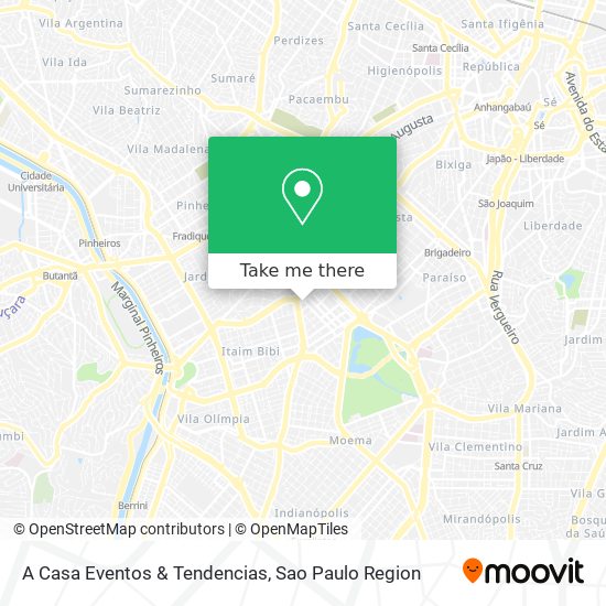 A Casa Eventos & Tendencias map