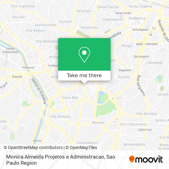 Monica Almeida Projetos e Administracao map