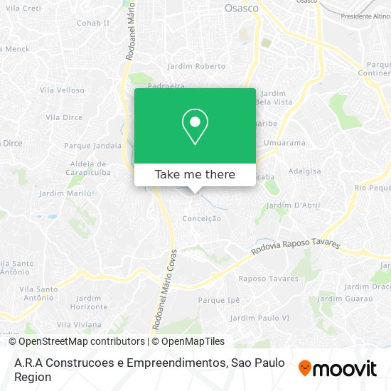 Mapa A.R.A Construcoes e Empreendimentos