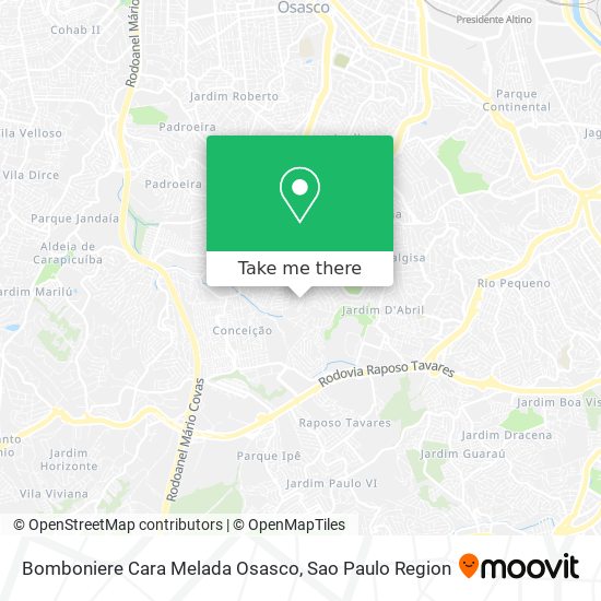 Bomboniere Cara Melada Osasco map