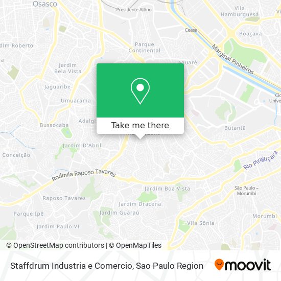 Mapa Staffdrum Industria e Comercio