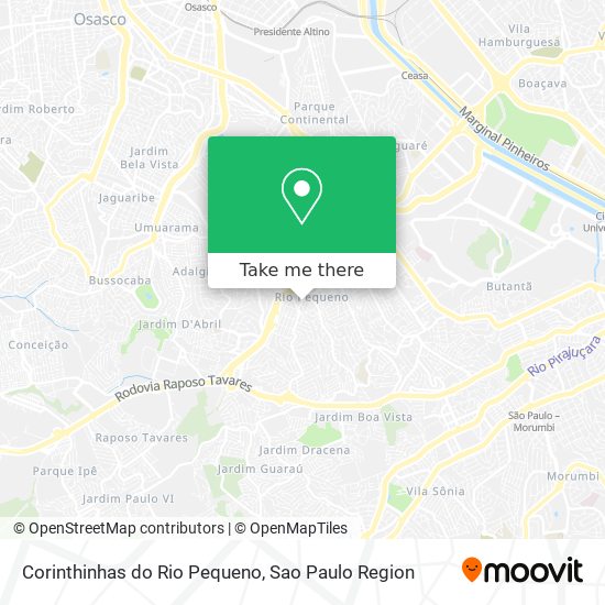 Corinthinhas do Rio Pequeno map