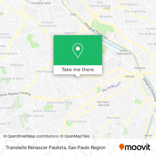 Transleite Renascer Paulista map