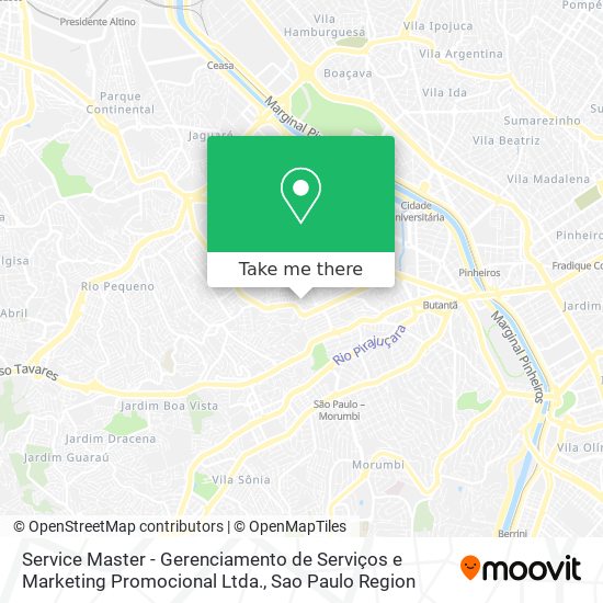 Mapa Service Master - Gerenciamento de Serviços e Marketing Promocional Ltda.