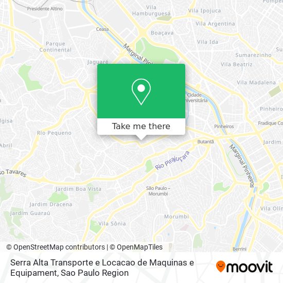 Serra Alta Transporte e Locacao de Maquinas e Equipament map