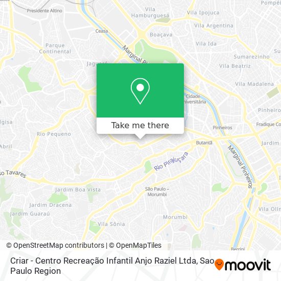 Criar - Centro Recreação Infantil Anjo Raziel Ltda map