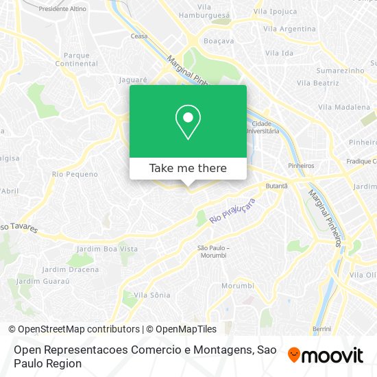 Mapa Open Representacoes Comercio e Montagens