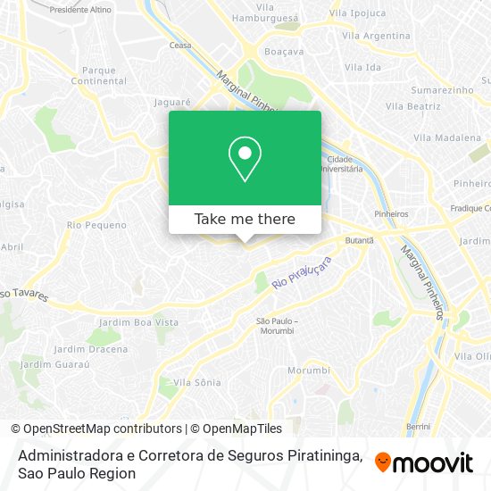 Mapa Administradora e Corretora de Seguros Piratininga