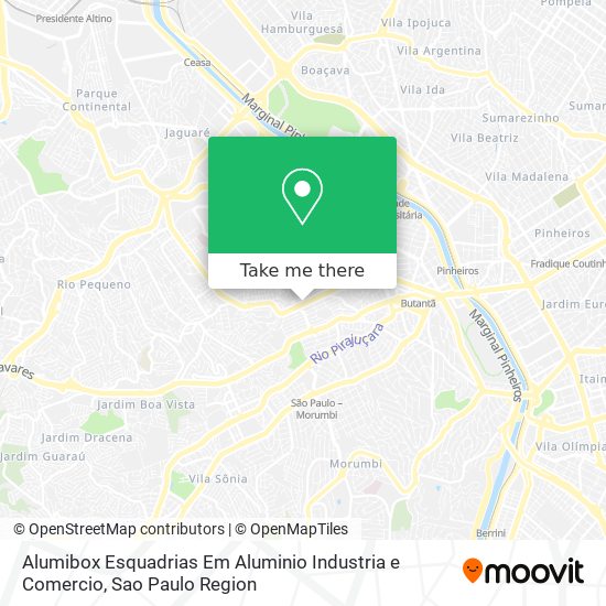 Mapa Alumibox Esquadrias Em Aluminio Industria e Comercio