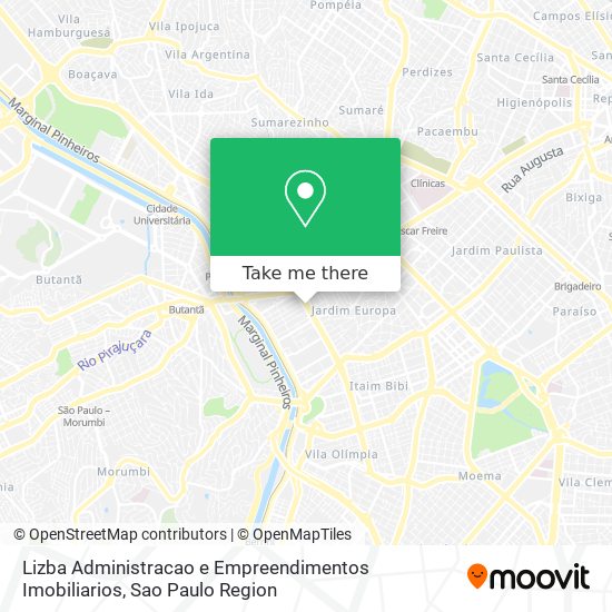 Mapa Lizba Administracao e Empreendimentos Imobiliarios