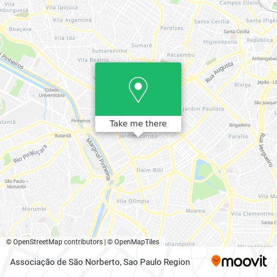 Associação de São Norberto map