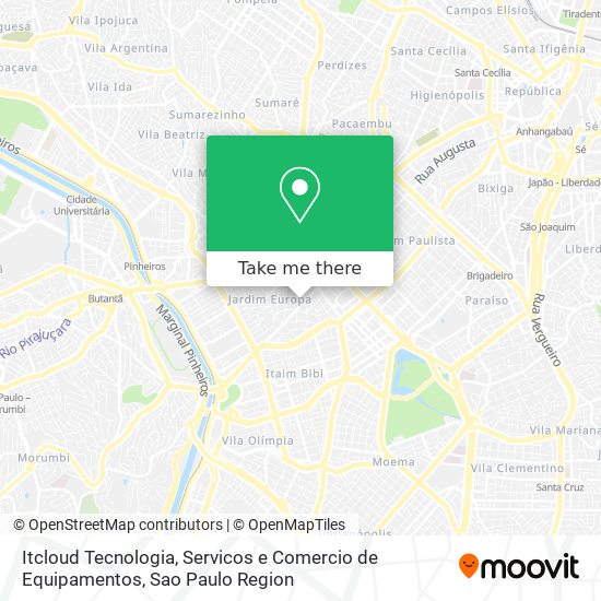 Mapa Itcloud Tecnologia, Servicos e Comercio de Equipamentos