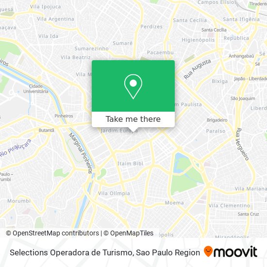 Selections Operadora de Turismo map