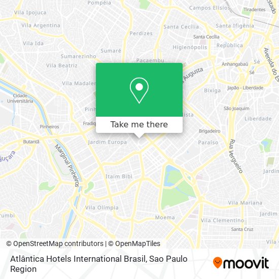 Atlântica Hotels International Brasil map