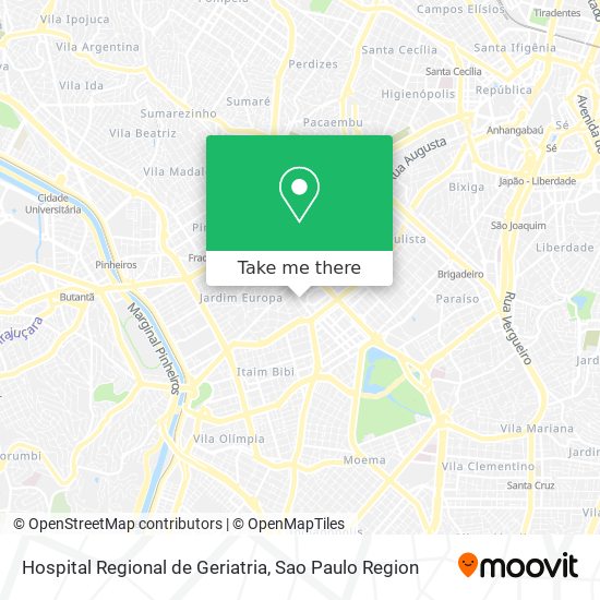 Hospital Regional de Geriatria map