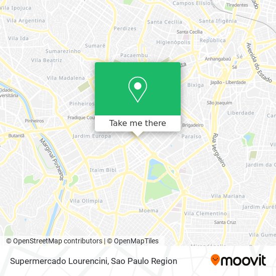 Mapa Supermercado Lourencini
