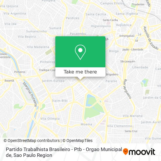 Partido Trabalhista Brasileiro - Ptb - Orgao Municipal de map