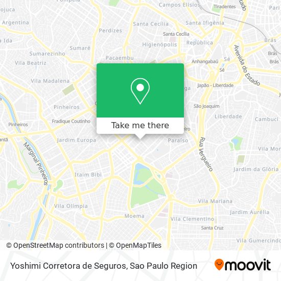 Mapa Yoshimi Corretora de Seguros