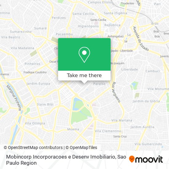 Mapa Mobincorp Incorporacoes e Desenv Imobiliario