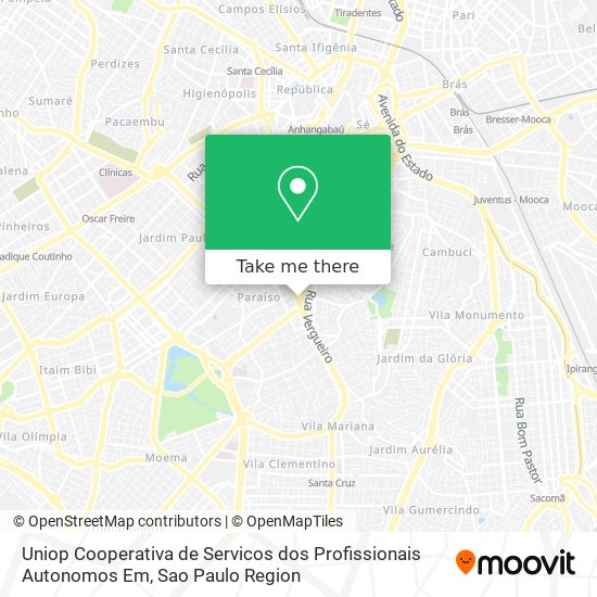 Uniop Cooperativa de Servicos dos Profissionais Autonomos Em map