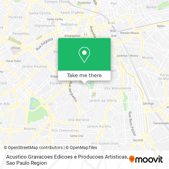 Acustico Gravacoes Edicoes e Producoes Artisticas map