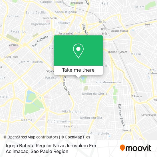 Igreja Batista Regular Nova Jerusalem Em Aclimacao map