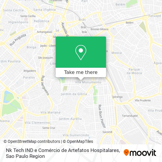 Mapa Nk Tech IND e Comércio de Artefatos Hospitalares