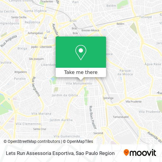 Mapa Lets Run Assessoria Esportiva