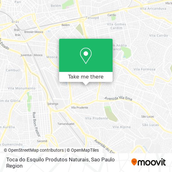 Toca do Esquilo Produtos Naturais map