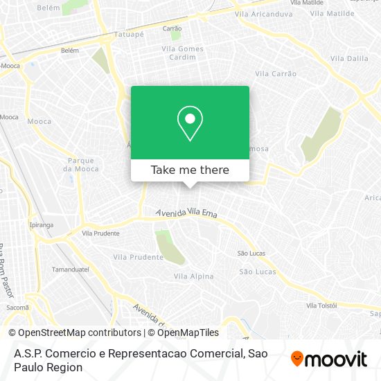 A.S.P. Comercio e Representacao Comercial map