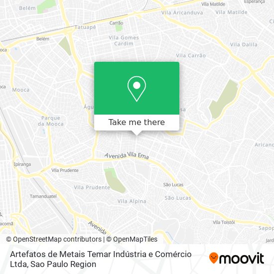 Artefatos de Metais Temar Indústria e Comércio Ltda map