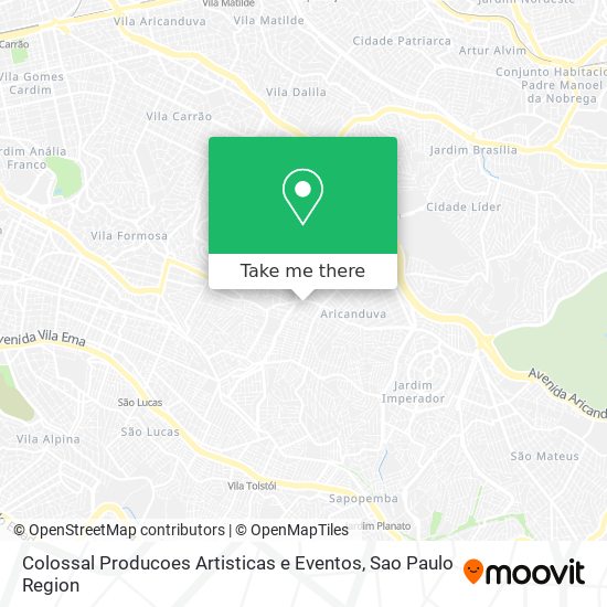 Mapa Colossal Producoes Artisticas e Eventos