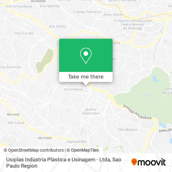 Mapa Usiplas Indústria Plástica e Usinagem - Ltda