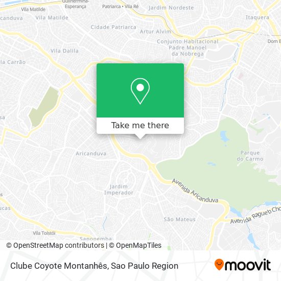 Clube Coyote Montanhês map