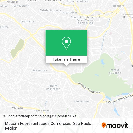 Macom Representacoes Comerciais map