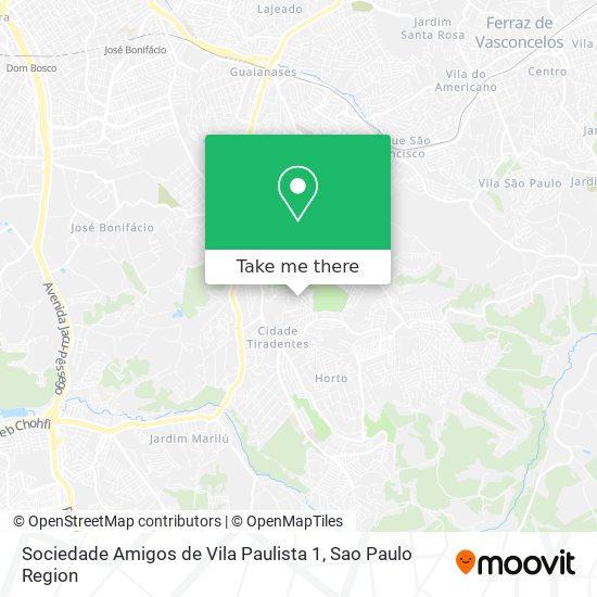 Mapa Sociedade Amigos de Vila Paulista 1